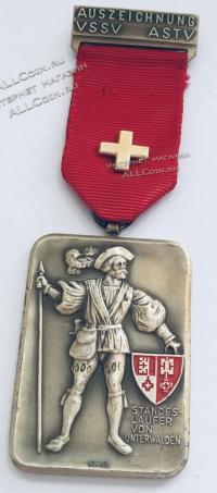 #461 Швейцария спорт Медаль Знаки. Награда.