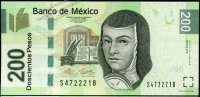 Банкнота Мексика 200 песо 04.04.2014 года. P.125j - UNC "AT"