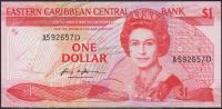 Восточные Карибы 1 доллар 1988-89г. P.21d - UNC