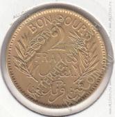 8-63 Тунис 2 франка 1941г. КМ # 248 алюминий-бронза 8,0гр. 27мм - 8-63 Тунис 2 франка 1941г. КМ # 248 алюминий-бронза 8,0гр. 27мм
