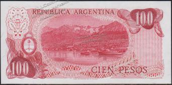 Банкнота Аргентина 100 песо 1976-78 года. P.302в - UNC "D" - Банкнота Аргентина 100 песо 1976-78 года. P.302в - UNC "D"