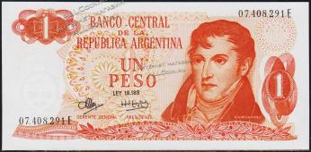 Аргентина 1 песо 1970-73г. P.287 - UNC "Е" - Аргентина 1 песо 1970-73г. P.287 - UNC "Е"