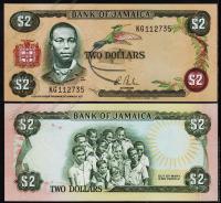 Ямайка 2 долларa 1982-86г. P.65в - UNC
