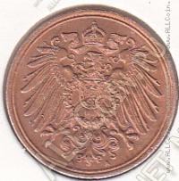 34-166 Германия 1 пфенниг 1913г. КМ # 10 A медь 2,0гр. 17,5мм 
