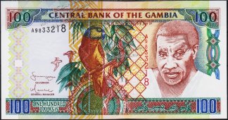 Банкнота Гамбия 100 даласи 2001 года. P.24с - UNC - Банкнота Гамбия 100 даласи 2001 года. P.24с - UNC