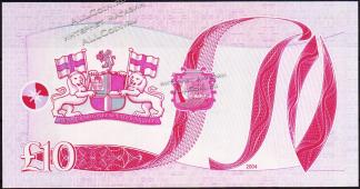Банкнота Святая Елена 10 фунтов 2004 года. Р.12 UNC - Банкнота Святая Елена 10 фунтов 2004 года. Р.12 UNC