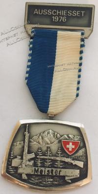 #314 Швейцария спорт Медаль Знаки. Состизание по стрельбе на звание МАСТЕР. 1976 год.