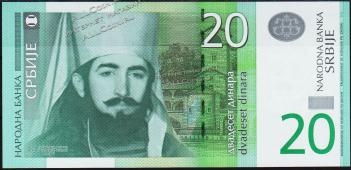 Сербия 20 динар 2006г. P.47 UNC - Сербия 20 динар 2006г. P.47 UNC