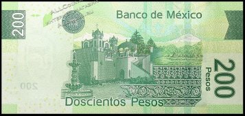 Банкнота Мексика 200 песо 13.05.2015 года. P.125??? - UNC "BD" - Банкнота Мексика 200 песо 13.05.2015 года. P.125??? - UNC "BD"
