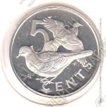  5-82	Британские Вирдинские Острова 5 центов 1979г.КМ#2 PROOF медно-никелевая 3,0 гр. 19,5 мм