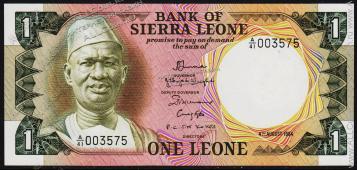 Сьерра-Леоне 1 леоне 1984г. P.5е -  UNC - Сьерра-Леоне 1 леоне 1984г. P.5е -  UNC