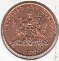 15-149 Тринидад и Тобаго 5 центов 1976г. КМ # 26 UNC бронза 3,25гр. 21,15мм