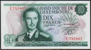 Люксембург 10 франков 1967г. P.53 UNC - Люксембург 10 франков 1967г. P.53 UNC