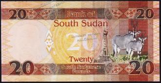 Южный Судан 20 фунтов 2016г. P.NEW - UNC - Южный Судан 20 фунтов 2016г. P.NEW - UNC