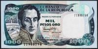 Банкнота Колумбия 1000 песо 01.01.1990 года. P.432(2) - UNC 