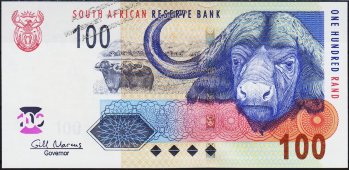 Банкнота Южная Африка (ЮАР) 100 рандов 2009 года. Р.131в - UNC - Банкнота Южная Африка (ЮАР) 100 рандов 2009 года. Р.131в - UNC