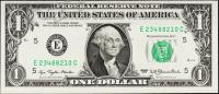 Банкнота США 1 доллар 1977 года. Р.462а - UNC "E" E-C