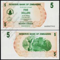 Зимбабве 5 долларов 2006г. P.38 UNC