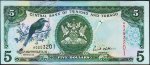 Банкнота Тринидад и Тобаго 5 долларов 2002 года. P.42в - UNC