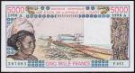 Кот-д’Ивуар 5000 франков 1990г. P.108A.q - UNC