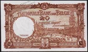 Бельгия 20 франков 1941г. Р.111(2) - UNC - Бельгия 20 франков 1941г. Р.111(2) - UNC