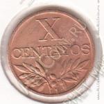 10-79 Португалия 10 сентаво 1964г. КМ # 583 бронза 2,0гр. 17мм