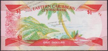 Восточные Карибы 1 доллар 1988г. P.17u - UNC - Восточные Карибы 1 доллар 1988г. P.17u - UNC