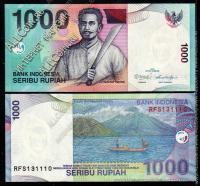 Индонезия 1000 рупий 2012г. P.NEW - UNC