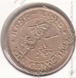 30-25 Гонконг 10 центов 1965г. КМ # 28.1 Н никель-латунь 4,46гр. 20,5мм