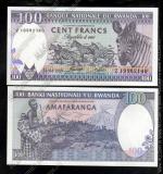 Руанда 100 франков 24.04.1989г. P.19 UNC
