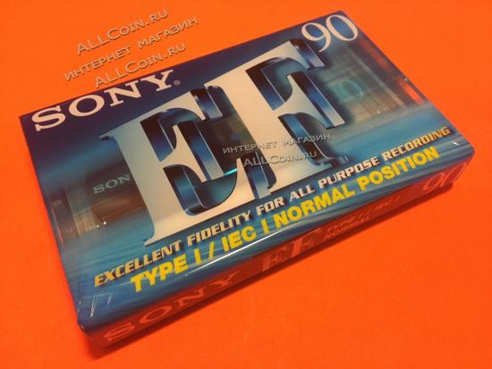 Аудио Кассета SONY EF90 1999г. / Япония / Новая. Запечатанная. Из блока.