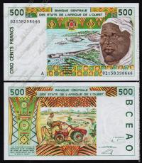 Кот-д’Ивуар 500 франков 2002г. P.110Am - UNC