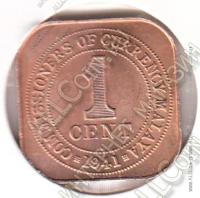 3-19 Малайя 1 цент 1941 г. KM# 2 UNC Бронза 5,82 гр. 21,0 мм. 