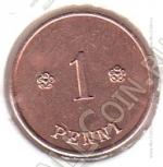 3-125 Финляндия 1 пенни 1924 г. KM# 23 Медь 1,0 гр. 14,0 мм. 