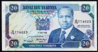 Банкнота Кения 20 шиллингов 1990 года. P.25с - UNC