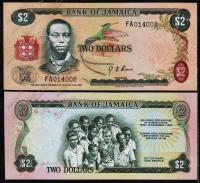 Ямайка 2 доллара 1973г. P.58 UNC