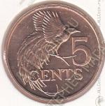 26-175 Тринидад и Тобаго 5 центов 2005г. KM# 30 бронза 3,31гр 21,2мм