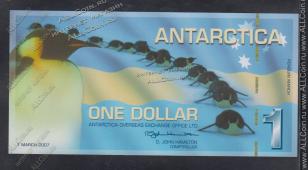 Антарктика 1 доллар 2007г. UNC /10 лет AOEO Ltd/ - Антарктика 1 доллар 2007г. UNC /10 лет AOEO Ltd/