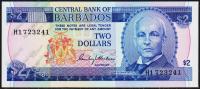 Банкнота Барбадос 2 доллара 1980 года. P.30 UNC