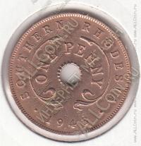9-38 Южная Родезия 1 пенни 1943г. КМ #8а бронза