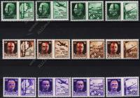 Италия (Республика) 12 марок 1942г. Sas.№25-36 MNH OG** Муссолини (1-20)