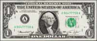 Банкнота США 1 доллар 1974 года. Р.455 UNC "A" A-A