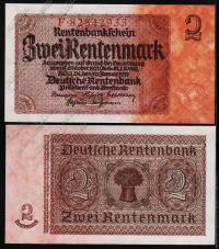 Германия 2 рентмарки 1937г. P.174в - UNC