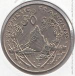 16-71 Французская Полинезия 50 франков 1975г. КМ # 13 никель 15,0гр. 33мм