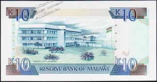 Малави 10 квача 1990г. P.25а - UNC - Малави 10 квача 1990г. P.25а - UNC