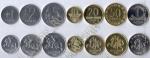 арт93 Литва набор 7 монет 1991-2009г. UNC
