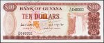 Банкнота Гайана 10 долларов 1989 года. P.23d - UNC