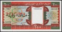 Банкнота Мавритания 200 угйя 1989 года. P.5с - UNC