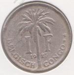 3-77 Бельгийское Конго 1 франк 1925г