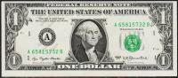 Банкнота США 1 доллар 1977 года. Р.462а - UNC "A" A-B